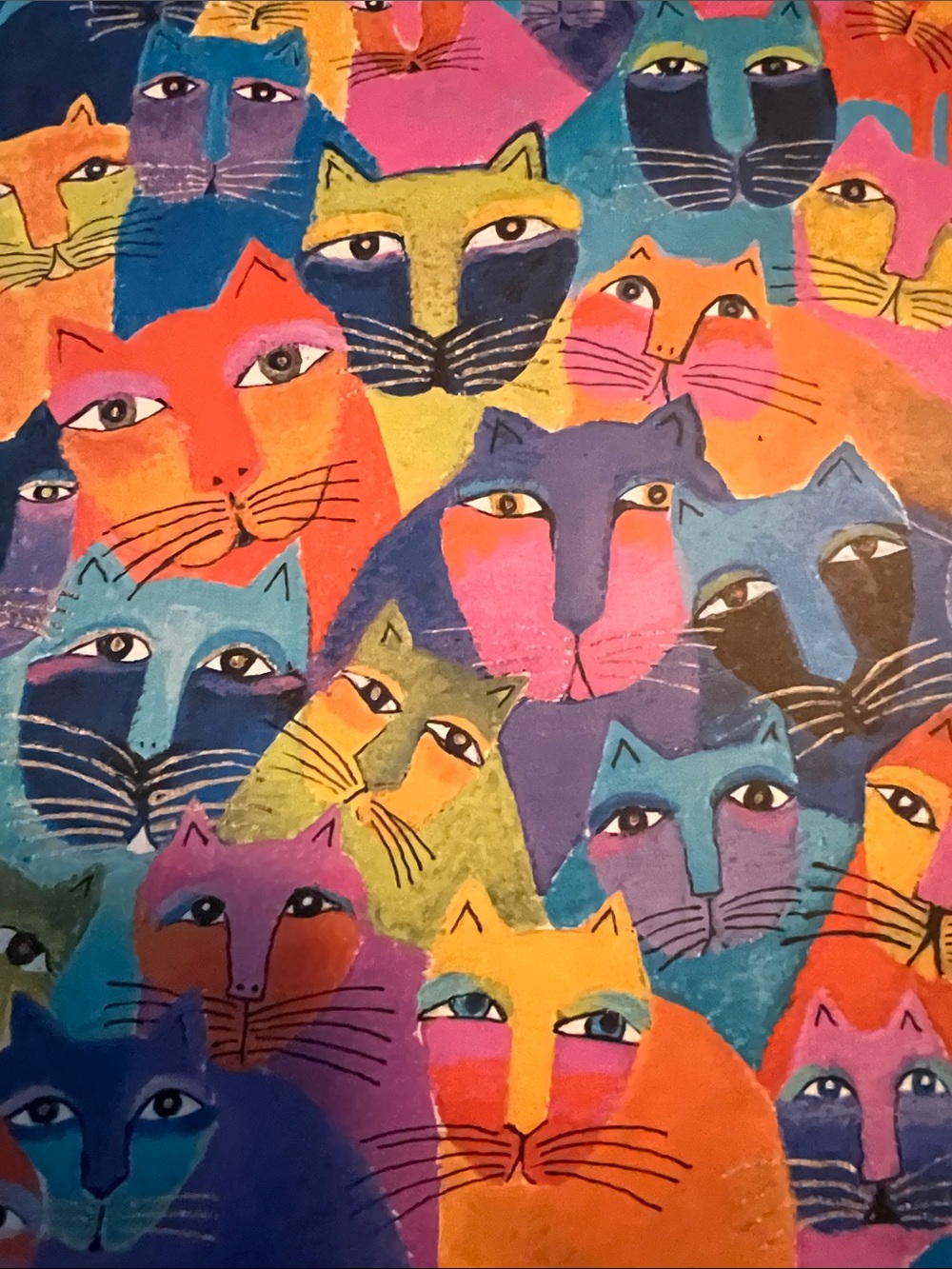 Laurel Burch Multicolor Cat Notebook - Vibrant Cats Design - Picture 3 of 7